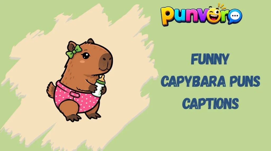 Funny Capybara Puns Captions